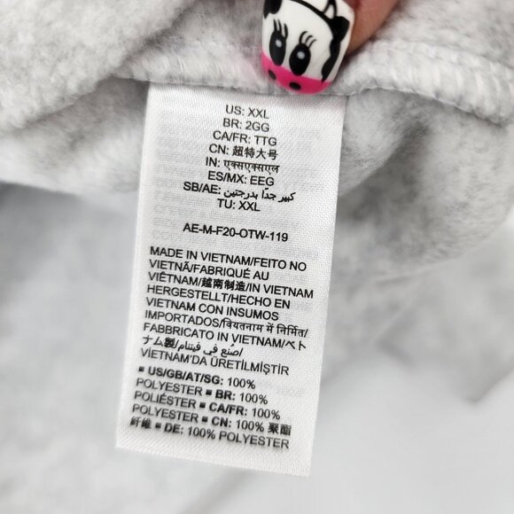 AE Men's Gray & Navy Full-Zip Polar Fleece Jacket XXL NWT - Picture 8 of 9